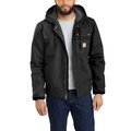 Carhartt Relaxed Fit Washed Duck Sherpa-Lined Utility Jacket, Black, Medium, REG 103826-BLKMREG